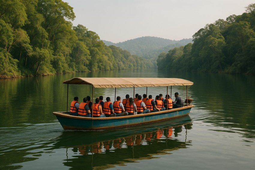 Boat rides in Kali River, Dandeli